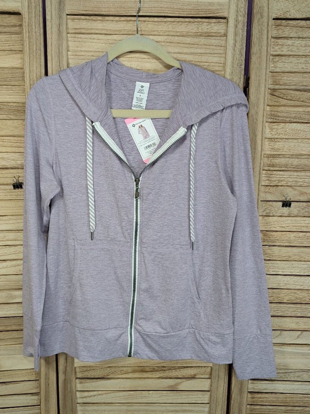 Member's Mark Light Purple Hooded Zip-Front Jacket Size Small NWT